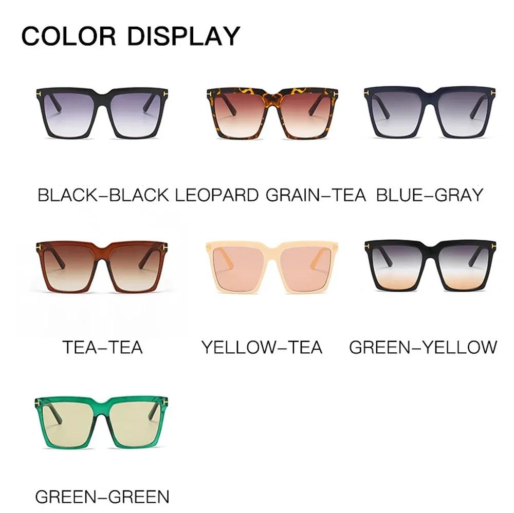 Square Sunglasses Women  Vintage Brand  Oversize T Women's Sun Glasses Black Gradient Female Glasses Men.s Oculos UV400