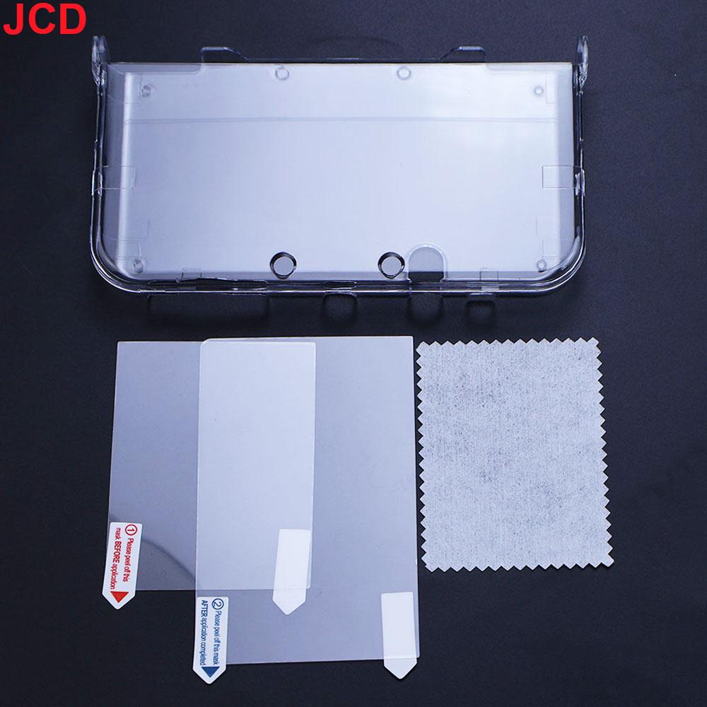 JCD Plastic Clear Crystal Shell Skin Case Cover For 3DS 3DS XL LL New 3DS New 3DS XL/LL Game Console With Screen Protective Film