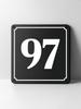 Metal House Number Sign, Black White Contrast, Outdoor Wall Decor for Home Street