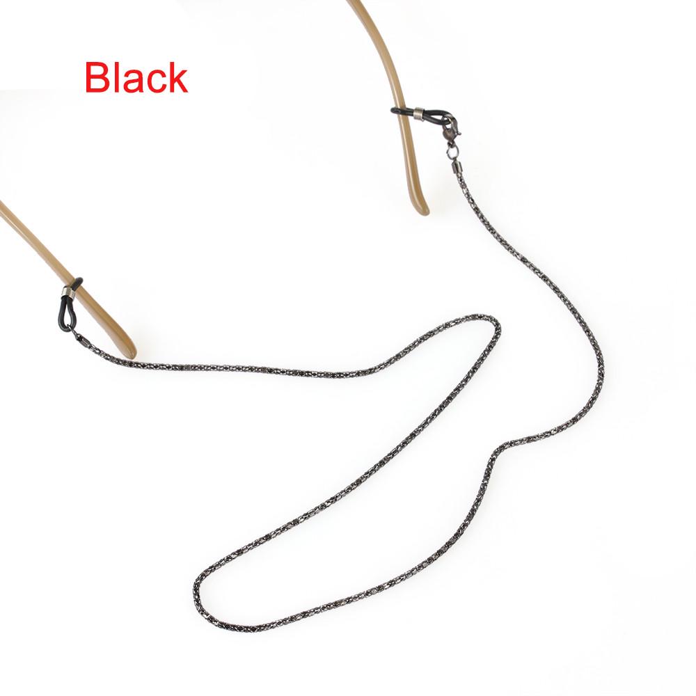 Fashion Anti Slip Metal Reading Glasses Chain for Women Sunglasses Cords Eyeglass Lanyard Hold Straps Gold Silver Black Necklace