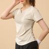 Women's V-Neck Quick-Dry Slim-Fit Sports T-Shirt - Breathable Yoga & Running Top