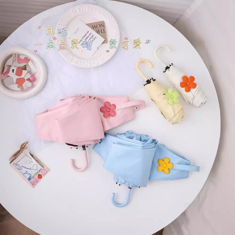 New 50% off 6-bone vinyl umbrella, curved hook handle, sun protection and UV protection umbrella, personalized creativity