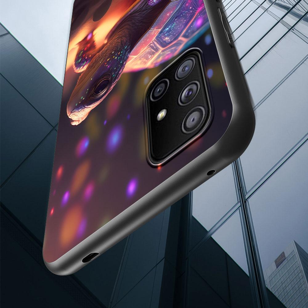 Schattige Kleine Schildpad Luxe Hoesje voor Samsung Galaxy S23 S21 S20 FE S24 S22 Ultra S10 S10e S9 Plus Zacht Zwart TPU Telefoonhoesje