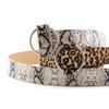 Womens Versatile Wide Noloop Belt In Fashionable Animal Textures For Contemporary Styles Casual