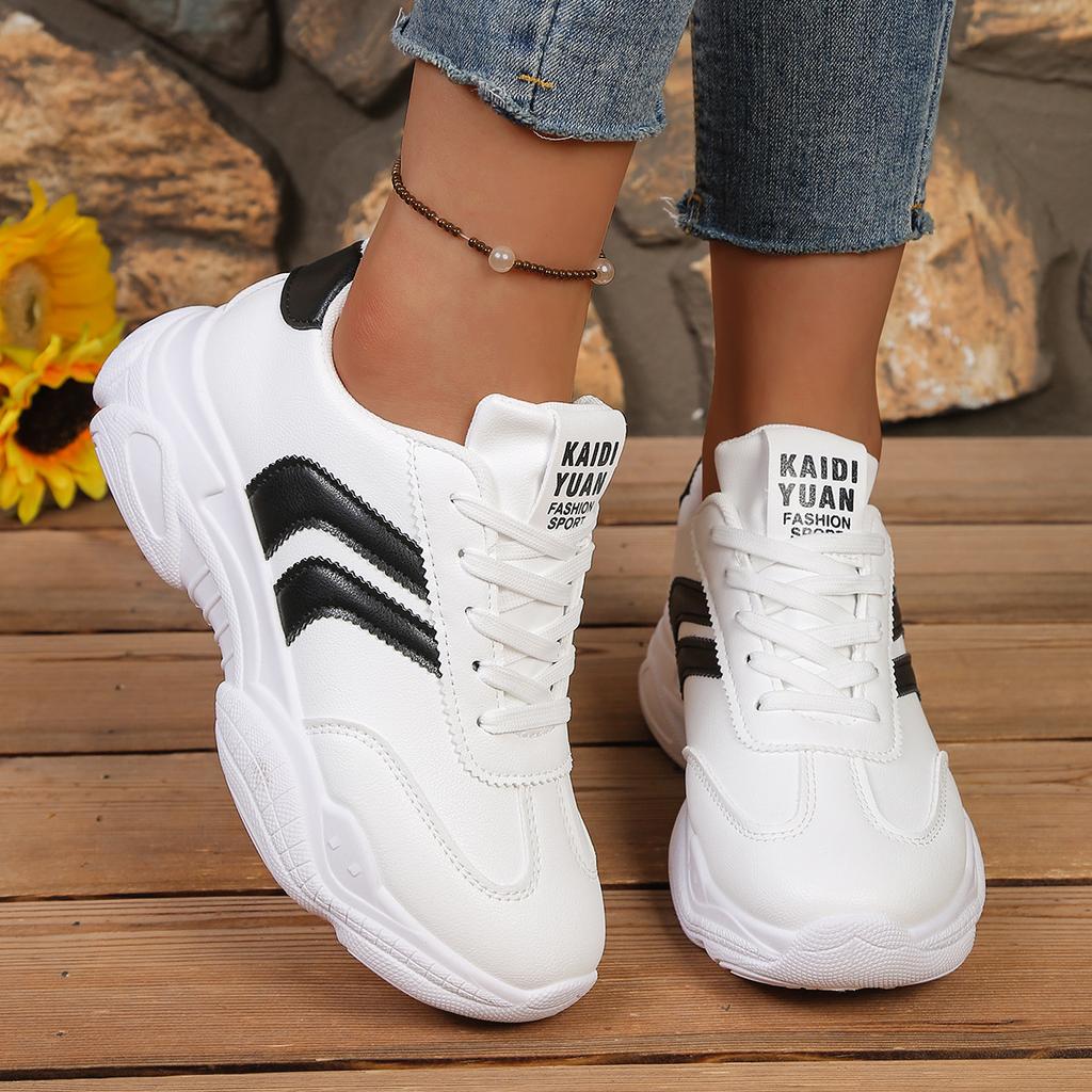 Women's Casual Dad Sneakers Comfortable Chunky Platform Running Shoes Non-Slip Lace-Up Breathable Walking Shoes for Women Workout Tennis Sneakers