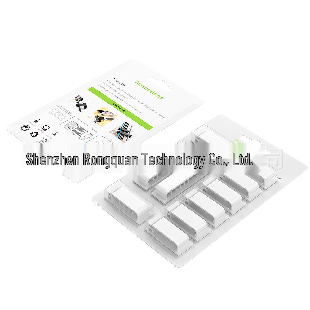 Power Strip Cable Organizer: No-Nail Self-Adhesive Wire Clips & Portable Network Cable Winder