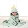 Children's Quick-Drying Coral Fleece Hooded Bathrobe Cloak Towel