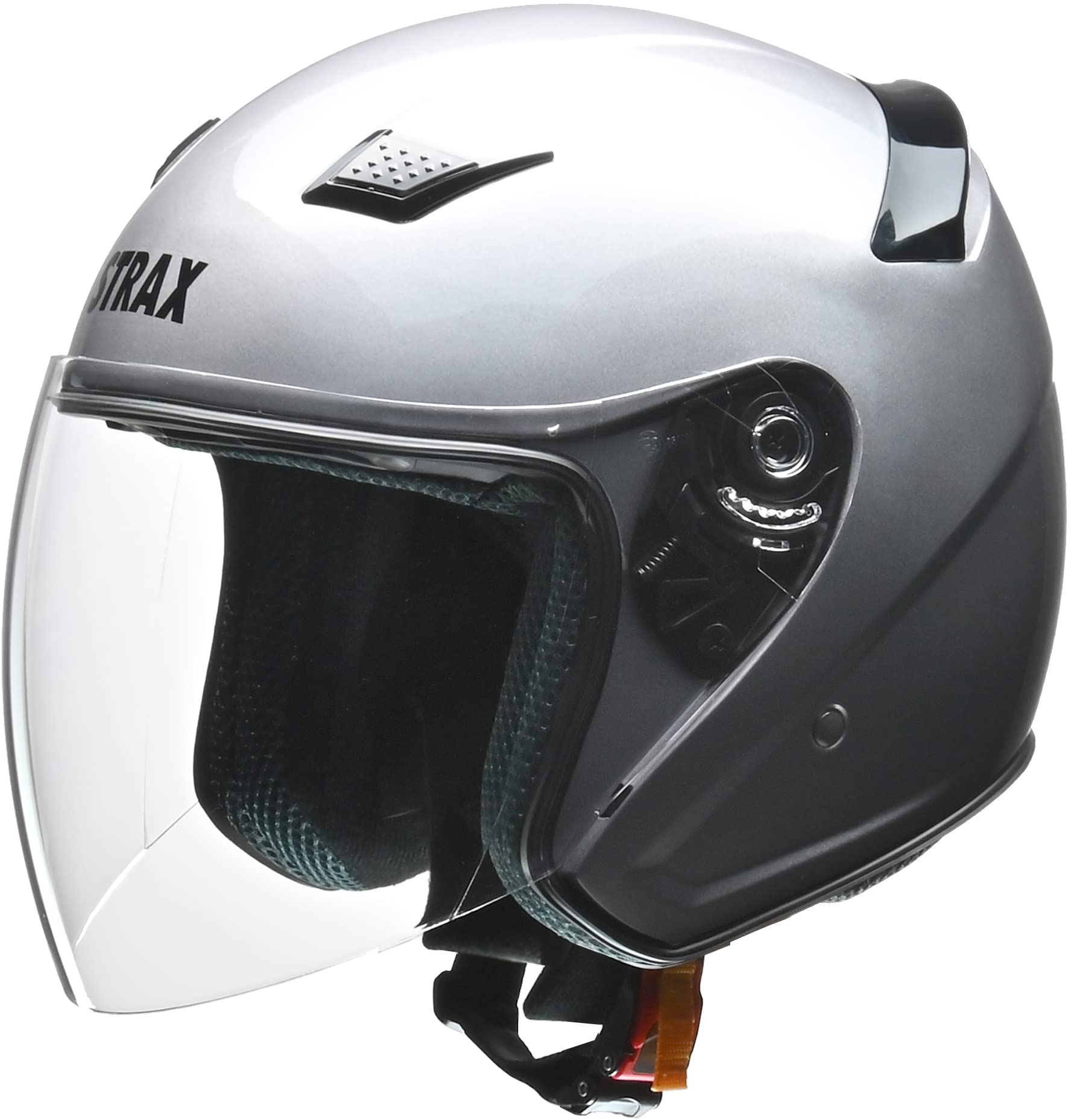 

Motorcycle Helmet Jet STRAX Silver M M Circumference [Lead Industries] SJ-8 - (Head 57cm~58cm)