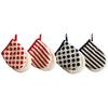 1Pc Thick Cotton Oven Glove Heat Resistant Mitt for Microwave Baking Non-Slip Kitchen Glove