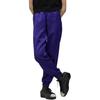 Solid Color Logo Embroidered Mid-Rise Elastic Casual Pants Women Pants Academy-Purple JE3424