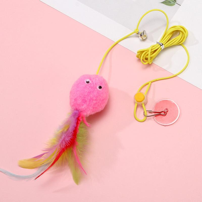 Pisică de pluș Teaser Stick Ușă agățată Joacă interactivă Urmarire Jucării pentru exerciții Articole pentru animale de companie pentru interior