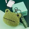pendant Earphone Storage bag Key Charm Keychain Zipper Coin Purses Frog Plush Coin Bag Mini Wallet
