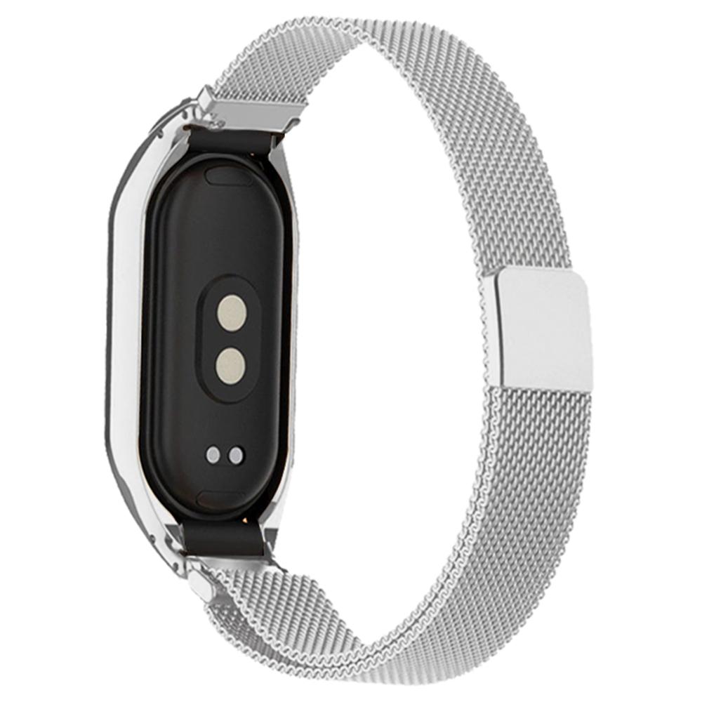 

KALEBOL KLB-ML-001 For Xiaomi Mi Band 4/3 Milanese Mesh Band Magnetic Stainless Steel Watch Strap Silver
