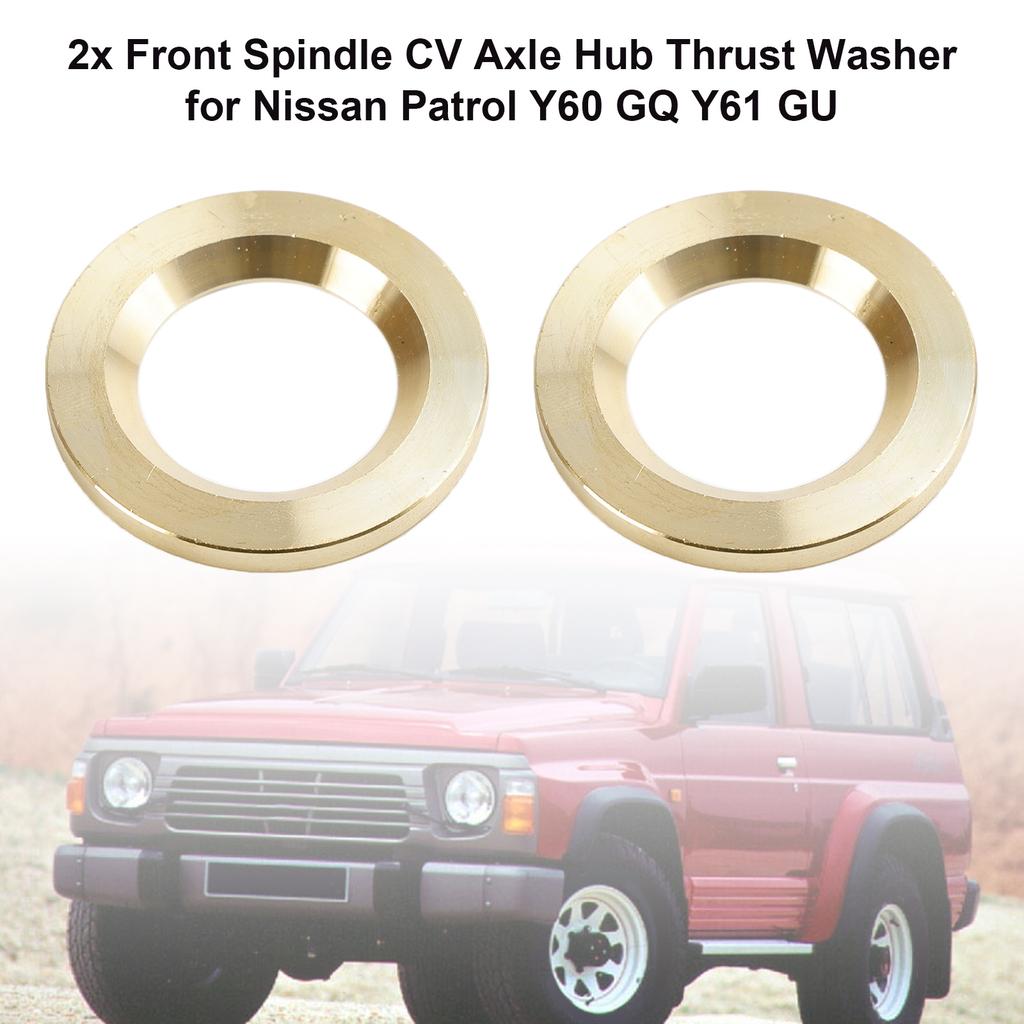 2x Vorderachsschenkel CV-Gelenkwelle Nabe Anlaufscheibe für Nissan Patrol Y60 GQ Y61 GU