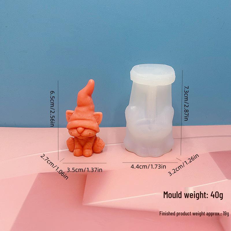 

3D Kitten Silicone Mold for Christmas Cake, Candle, Plaster, and Home Decor