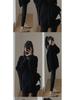 Women's Mid-Length Retro Split Knit Raccoon Velvet Sweater - Autumn/Winter 