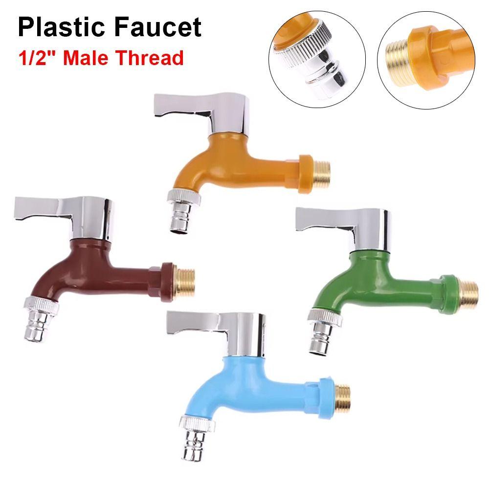 1Pcs 5 Colors Plastic Faucet Wall Mounted Water Hose Quick Connector  Garden Balcony