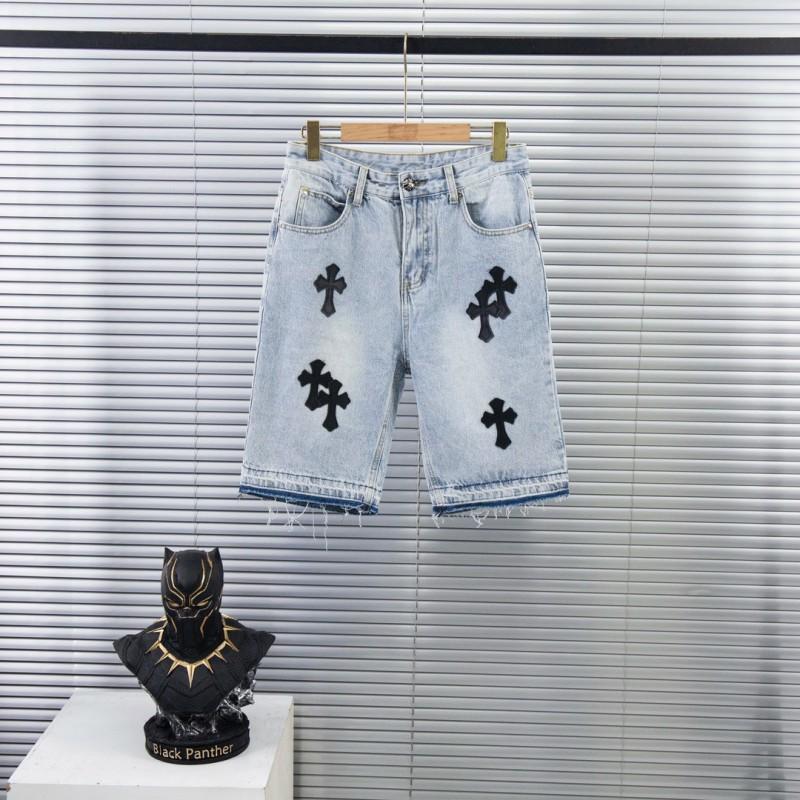 Vintage gewaschene Jeans-Shorts mit Metallakzenten Unisex Straight Fit Punk-Stil Baumwollmischung