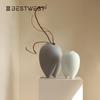 BSH Minimalist Big Belly Glazed Ceramic Vase for Home Decor