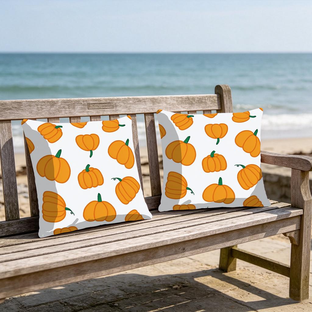 1ks povlak na polštář s potiskem dýní, polyester, bytový dekor, povlak na polštář do auta, potah na polštář na pohovku, bytový dekor 45x45cm