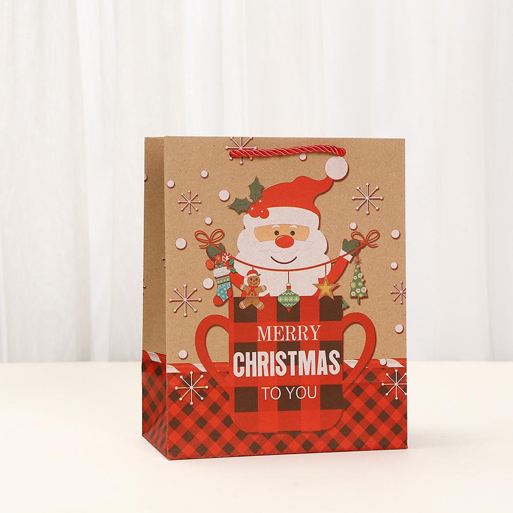 StoBag christmas kraft paper bags for sweets gift wrapping bags reusable tote luxury designer bags santa holiday candy treat