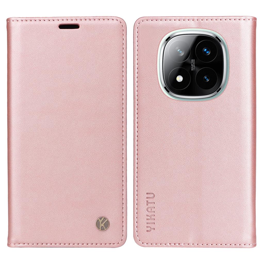 YIKATU YK-001 For Xiaomi Redmi Note 14 Pro+ 5G/Note 14 Pro 5G/Poco X7 5G Case Stand Leather Phone Cover Strong Magnetic Closure