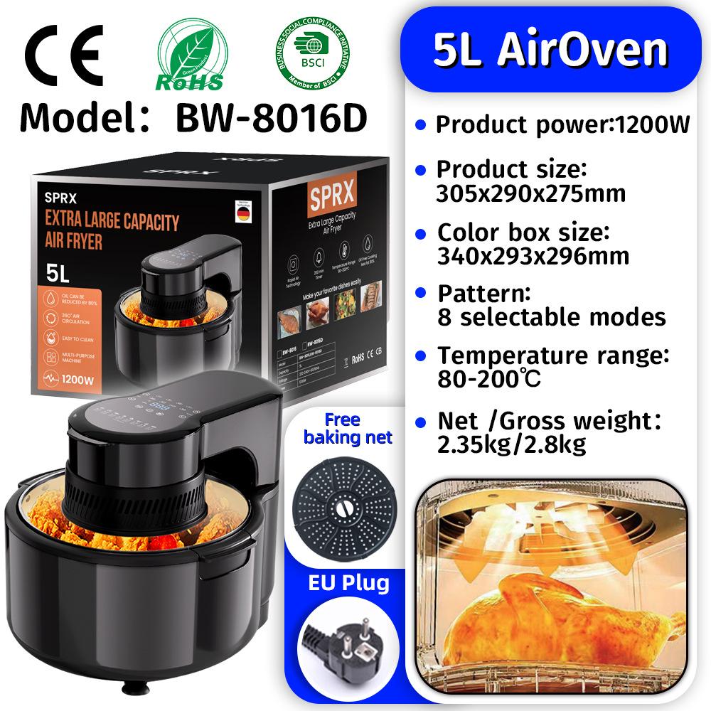 2025 All-in-One Multi-Function Air Fryer Oven - Large Capacity, Visible Design for Home Use