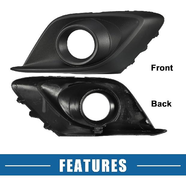 Front Left Right Side Fog Light Grille Cover No.BHN150C11A/BHN150C21A Bumper Fog Lamp Frame Grille Cover Cap Trim for Mazda 3 2014 2015 1 Pair