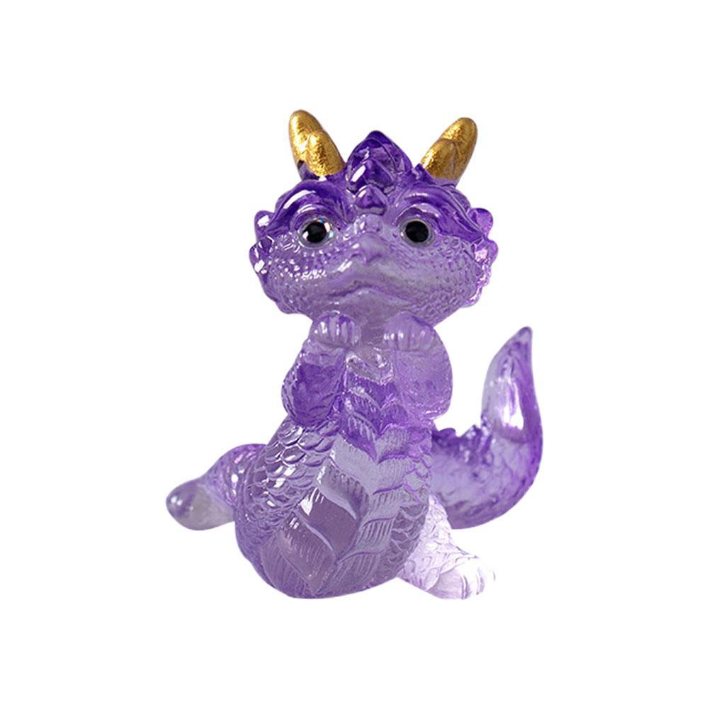 Cute New Year Dragon Figurine Decoration Transparent Miniatures Resin New Home Year Mascot Chinese Decor 2025 Decoration O9G6