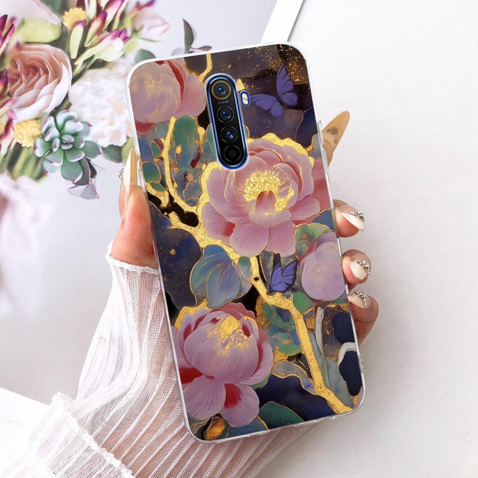 Clear For Realme X2Pro RMX1931 Casing For Realme X2 Pro Case Luxury Fashion Butterfly Funny Cute Painted Cover