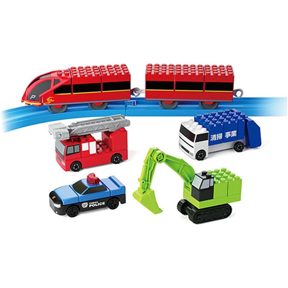 Takara Tomy Tomica Plarail Block Entry Set Toy for Ages 3 and Up