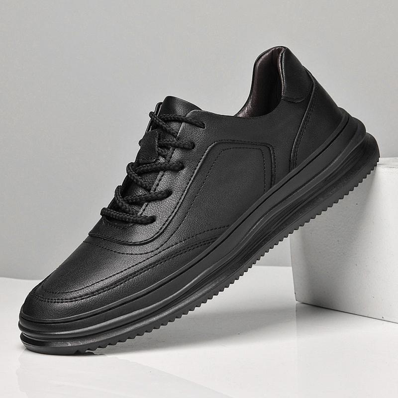 Men's Trainers Shoes New Autumn Genuine Leather Sneakers Non-Slip Lace-Up Casual Shoes Hollow Out Male Treking Footwear Trainers
