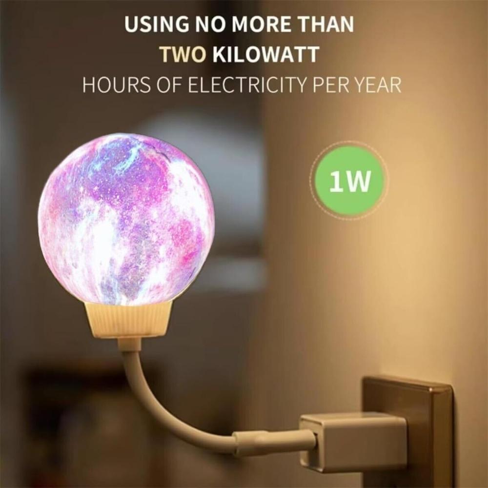 3 Lighting Modes USB Energy-Saving Lamp Voice Control Bedside Lamp New Smart Moon Lamp