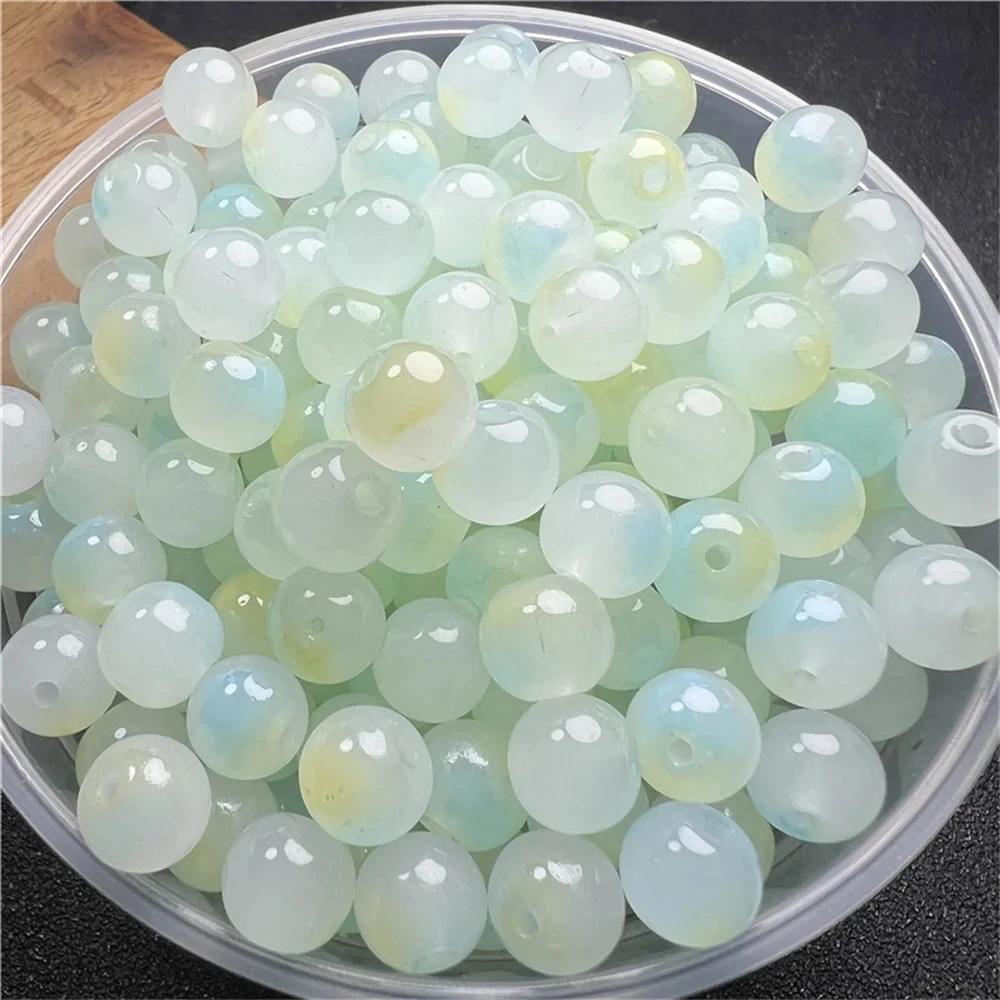 50 Pcs 8mm New Glass Beads Beautiful Multicolor Exquisite Beads Handmade Diy Necklace Jewelry Handmade Beads Accessories Girl