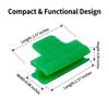 6xGreenhouse Film Fastener, Green Synthetic Material Snap Fit Clips for Fiberglass Poles, Garden