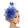 Mesh Flower Feather Headpiece & Gloves Set Cocktail Feathers Hair Clip  for Women Girls