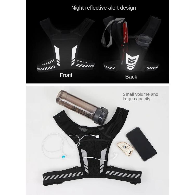 Ultra Light Running Vest with Phone Pocket Water Bottle Holder Breathable Hydration Pack for Outdoor Sports Cycling Hiking Trail