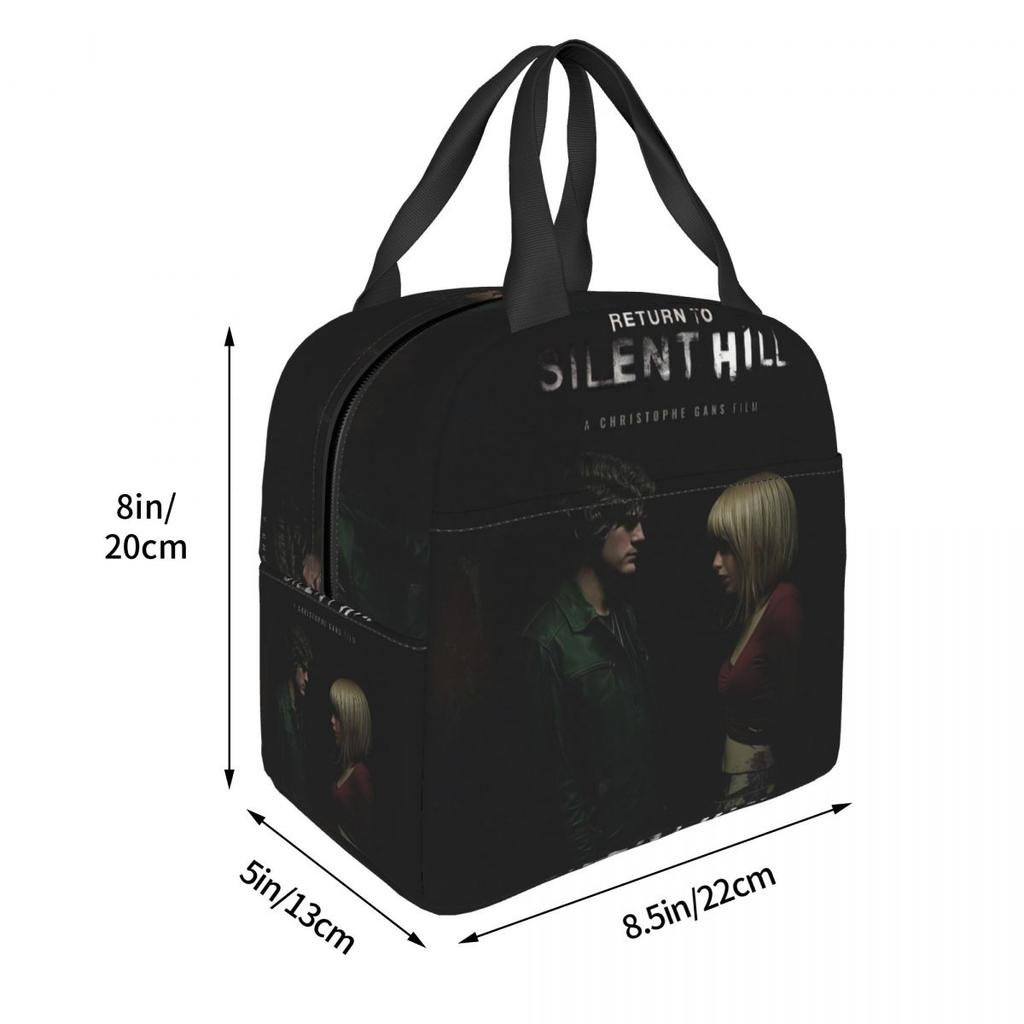 Return To Silent Hill Movie 2026 Merch Insulated Lunch Bags For School Food Box Portable Thermal Cooler Lunch Boxes