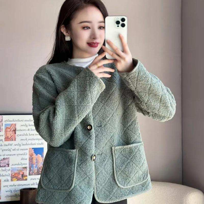 Coats for Women Winter Jacket Thickened Velvet Short Shearling Loose Casual Coat Top