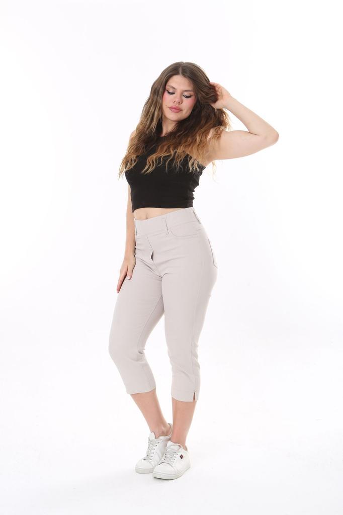 Damenmode Übergröße Shorts & Bermudas Hohe Taille Lycra Übergröße Capri mit Gummizug