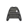 WE11DONE Faded Distressed Drop Shoulder Sweatshirt Unisex Tops Charcoal-Gray WD-TS3-25-784-U-CH