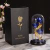 Three glass cover gold foil rose ornament creative lover mother's day gift christmas lights immortal flower
