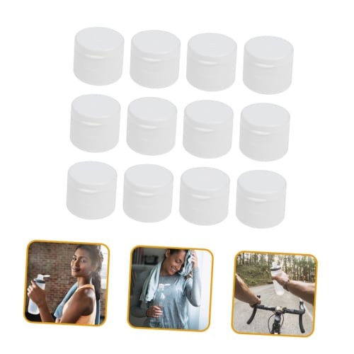 Sosoport Replacement Water Bottle Caps, 40-Pack, Plastic Caps for Soda Bottles, 28mm Sports Bottle Lids
