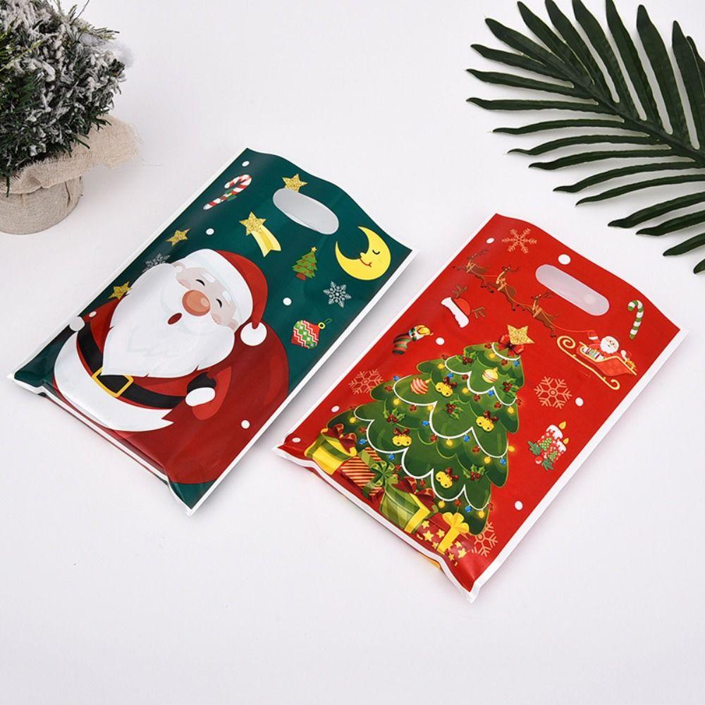 50/100Pcs Snowman Christmas Packaging Bags Cartoon Christmas Candy Bag  2025 Xmas