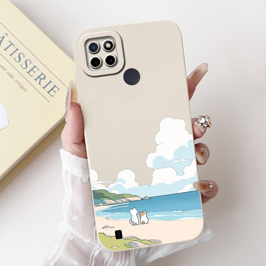 For Realme C21Y C25Y Case Luxury Candy Painted Cover Shockproof Phone Case For Realme C21 C 21 Y RealmeC21Y RealmeC25Y Soft Bags