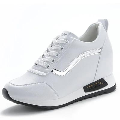 Microfiber Leather Women Casual Shoes 7cm Platform Wedge Women Fashion Sneakers Winter Autumn Air Mesh Women Summer Shoes