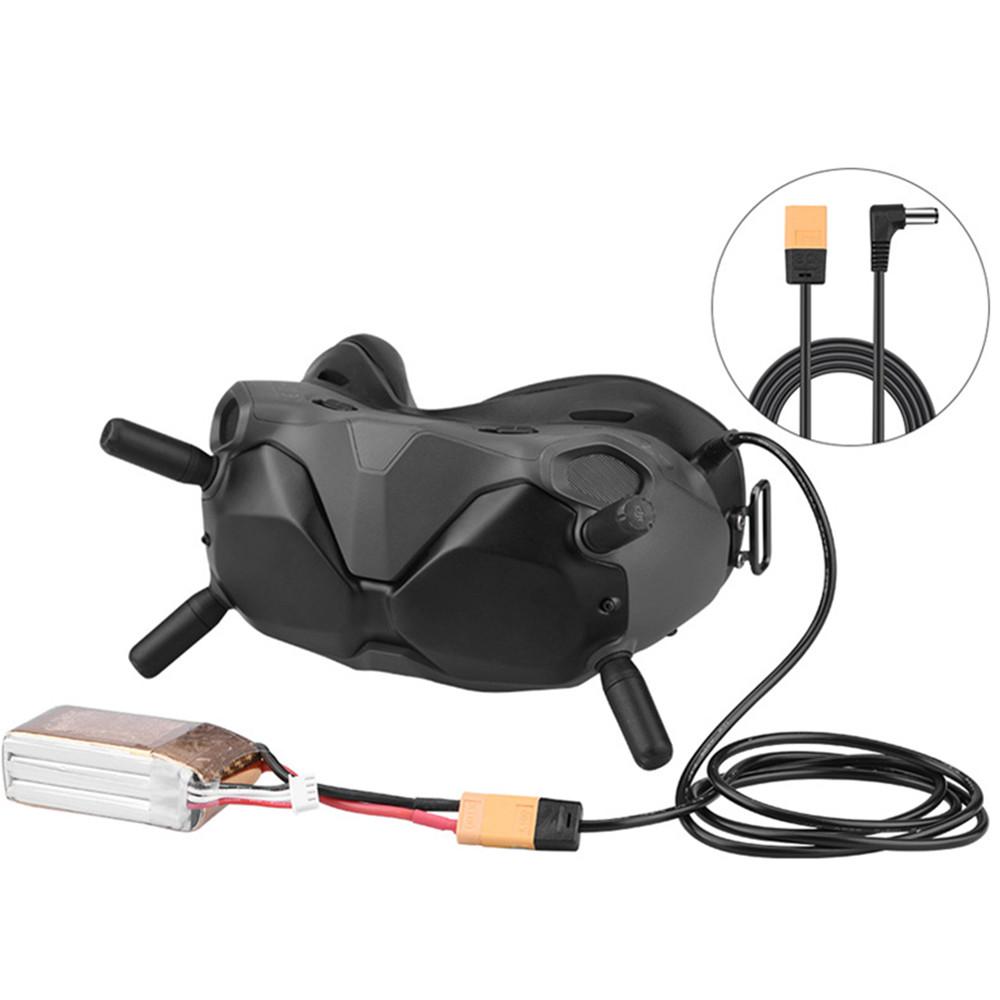 

Сменный кабель питания 121 см XT60 к DC, прямоугольный для очков DJI FPV V2, аксессуары, износостойкий антивозрастной кабель питания