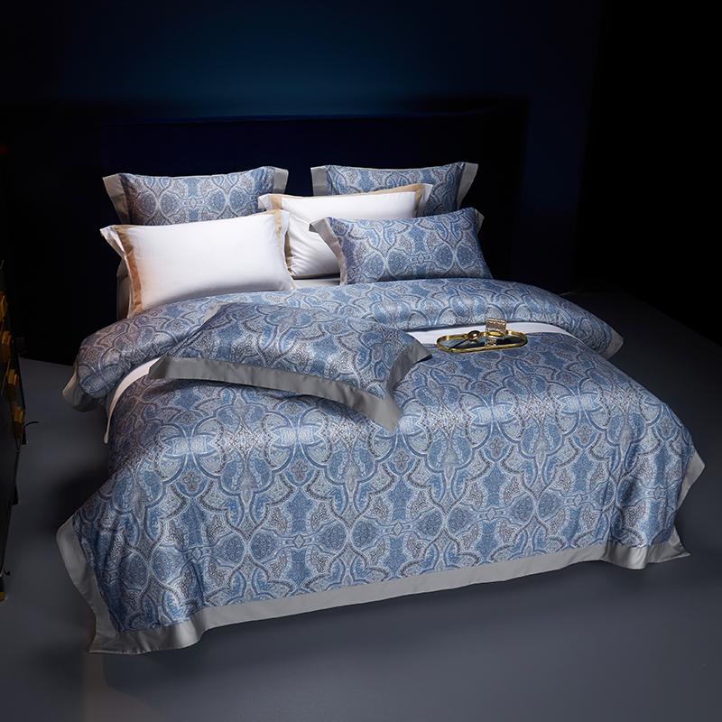 Svetanya 100s Egyptian Cotton Bedding Set Print Bed Linens Sheet Pillowcase Duvet Cover Set Underwear Flat Sheet Style&Queen