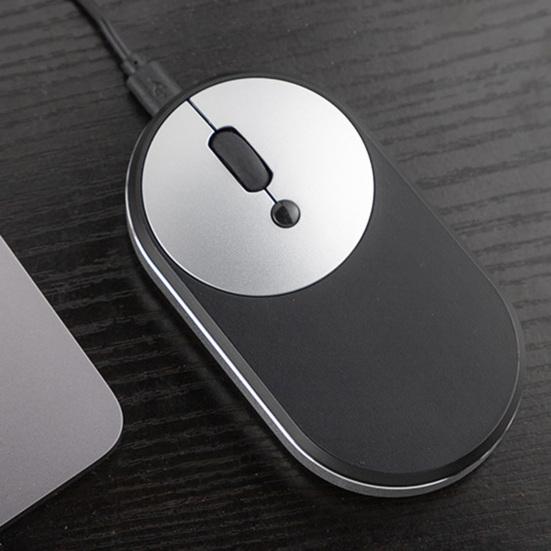 M1 Wireless Mouse Aluminum Alloy Frame Ultra-thin Mini 2.4GHz Rechargeable Silent Mouse