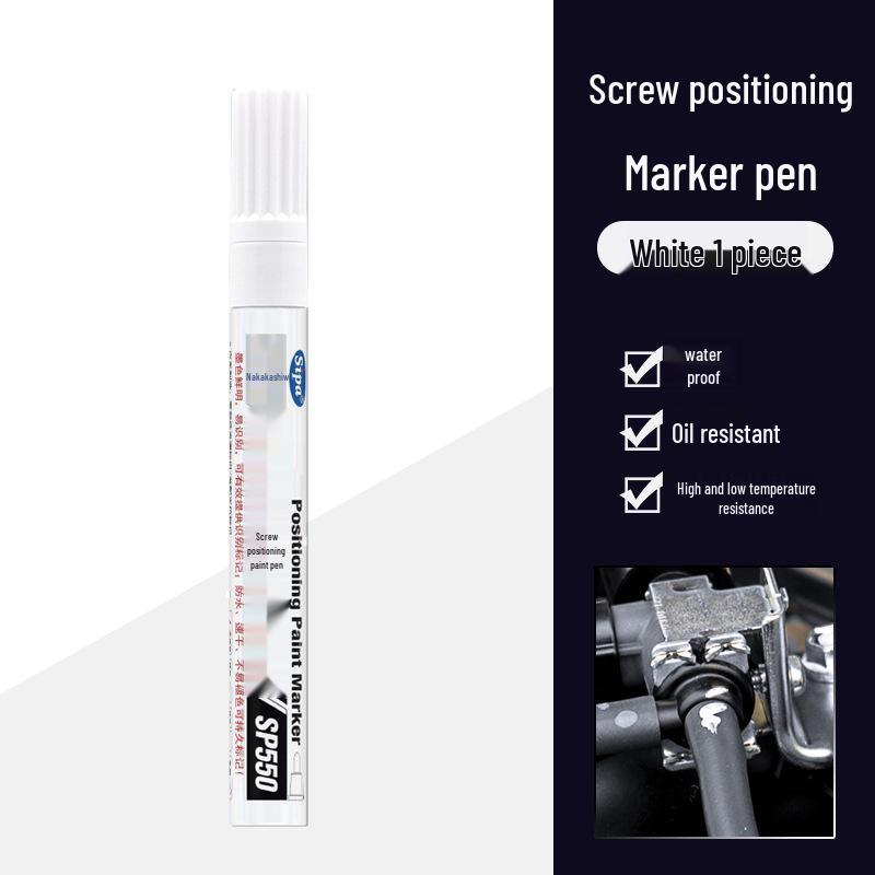 Zhongbai SP550 Waterproof Heat-Resistant White Automotive Nut Anti-Loosening Paint Marker Pen белый